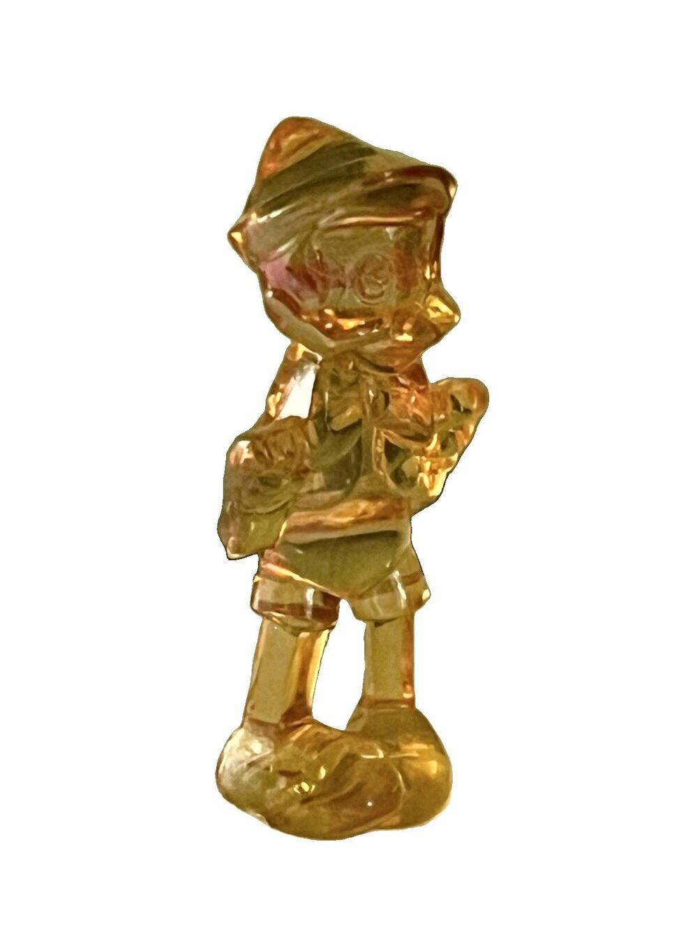 Vintage Disney Pinocchio Walt Disney Productions Clear Plastic Figure